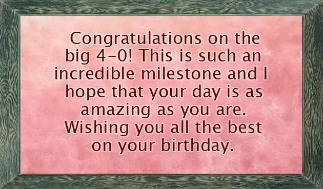 Birthday Wishes 40Th Birthday Wishes 40Th