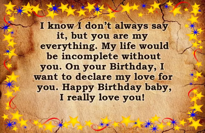 Love Birthday Wishes For Him