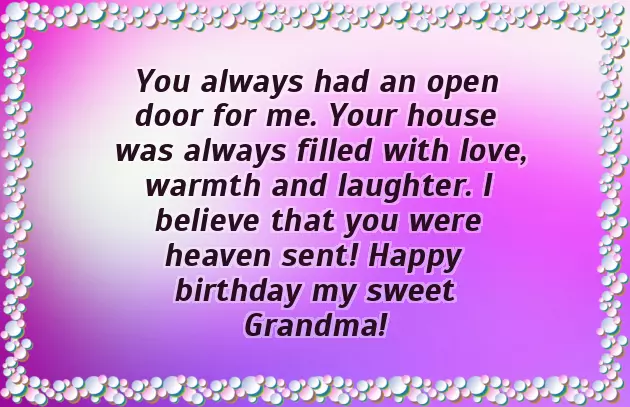 Wishing My Grandmother Happy Birthday