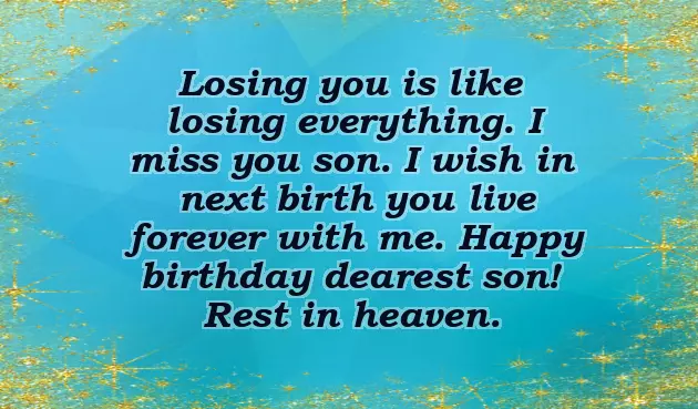 Happy Heavenly Birthday Son