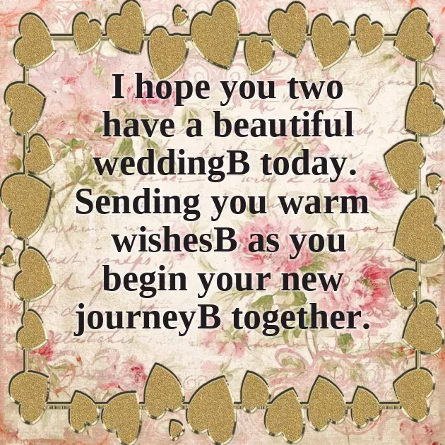 Congratulations To Wedding Couple