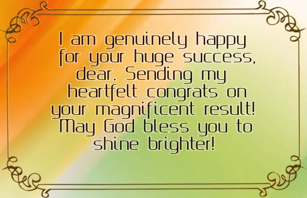 Congratulations For Good Results