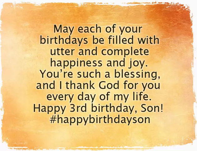 Happy Birthday My Son 3 Years