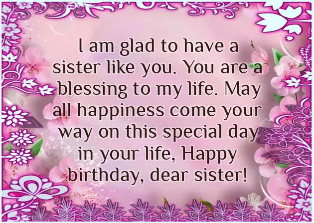 Sister Birthday Wishes Bible Words
