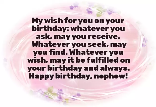 Birthday Msg For Nephew