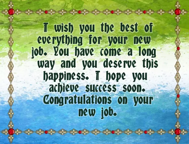 Good Wishes For New Assignment