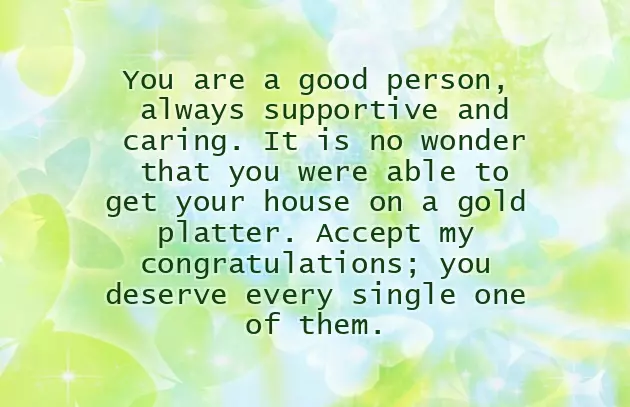 Congratulations On New House Message Congratulations On New House Message