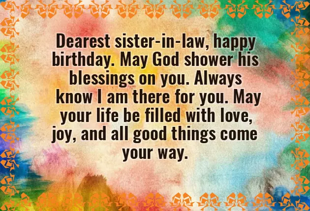 Sister Law Birthday Wishes
