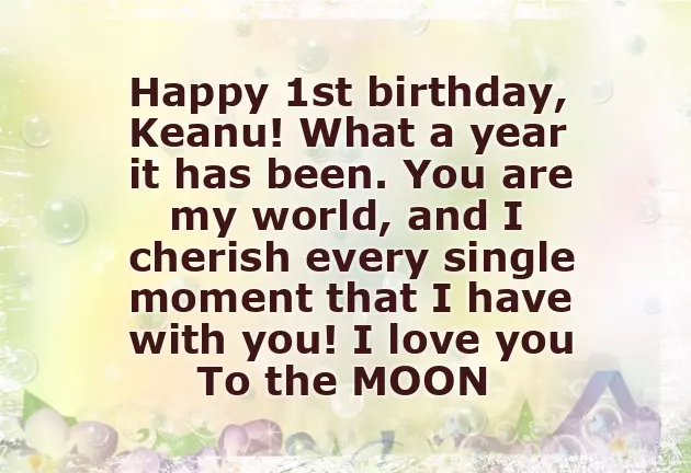 Birthday Wishes For My One Year Old Son