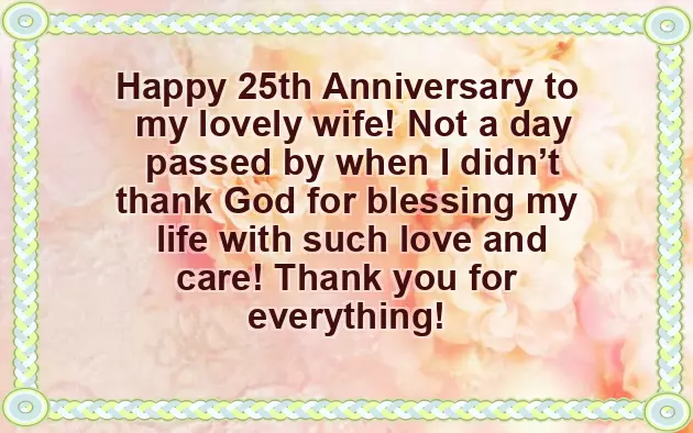 Message For 25Th Marriage Anniversary Message For 25Th Marriage Anniversary