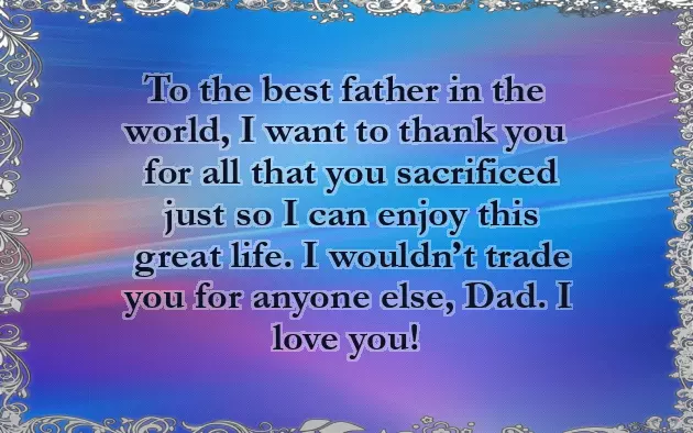 Short Wishes For Fathers Day