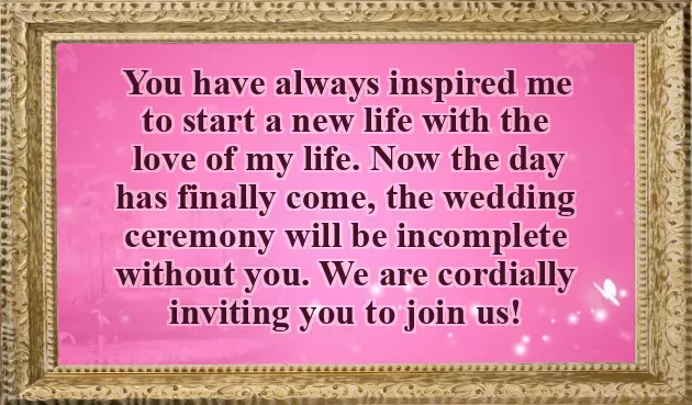 Wedding Invitation Caption