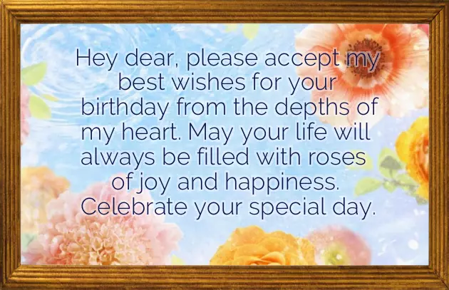 Happy Birthday Wishes With Flowers