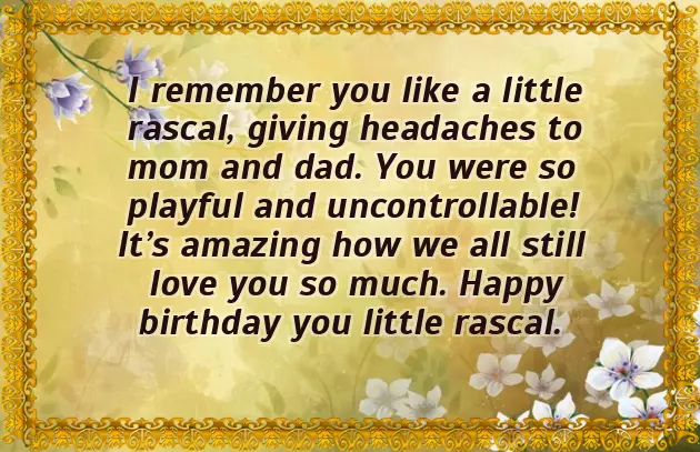 Cute Birthday Wishes For Little Brother