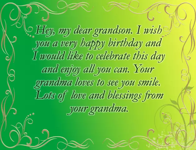 Greetings For Grandson Birthday