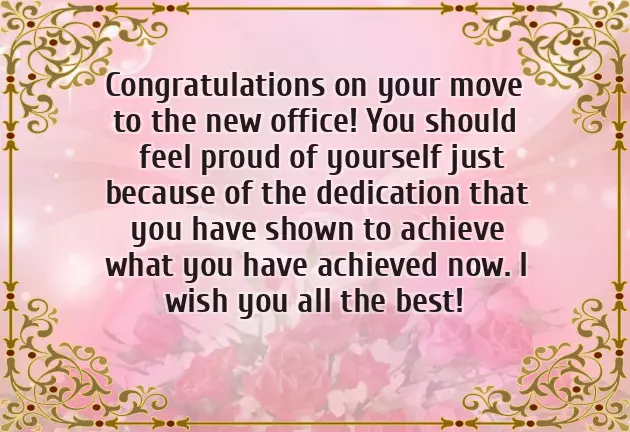 Congratulations For Your New Office