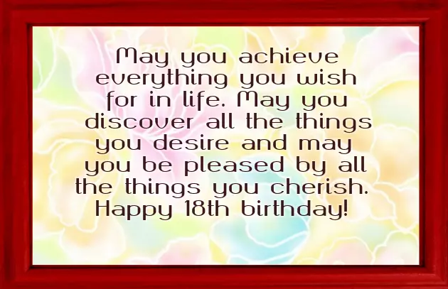 Happy 18Th Birthday Wishes For Nephew