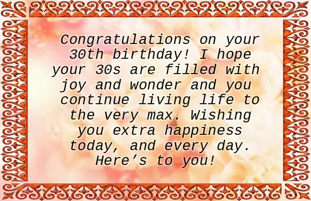 Birthday 30Th Wishes