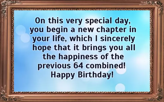 Birthday Greetings For 65 Year Old Woman