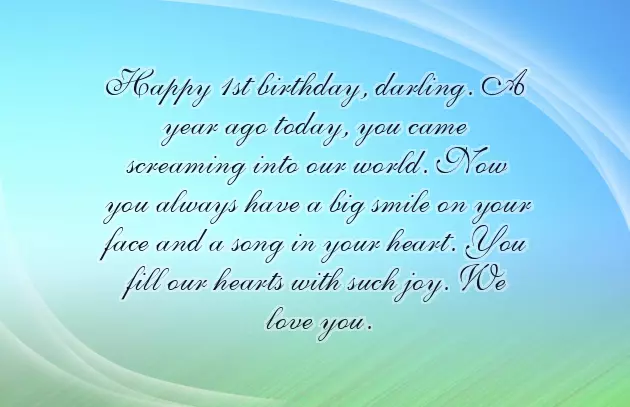 First Birthday Wishes Baby Girl