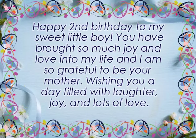 2Nd Year Birthday Wishes For My Son 2Nd Year Birthday Wishes For My Son