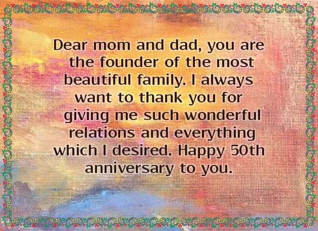 25Th Wedding Anniversary Wishes For Dad And Mom