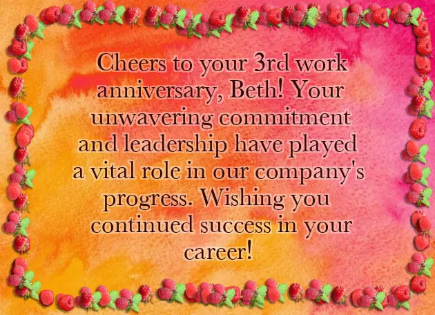 Work Anniversary Messages