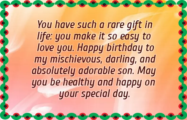 Birthday Wishes From Mum To Son