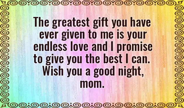 Good Night Wishes For Mom