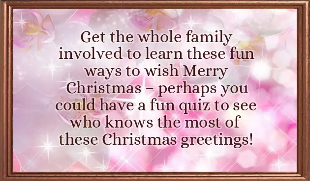 Happy Christmas In Different Languages