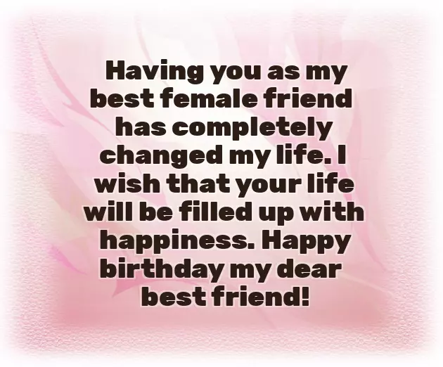 Birthday Greetings For A Best Friend Female