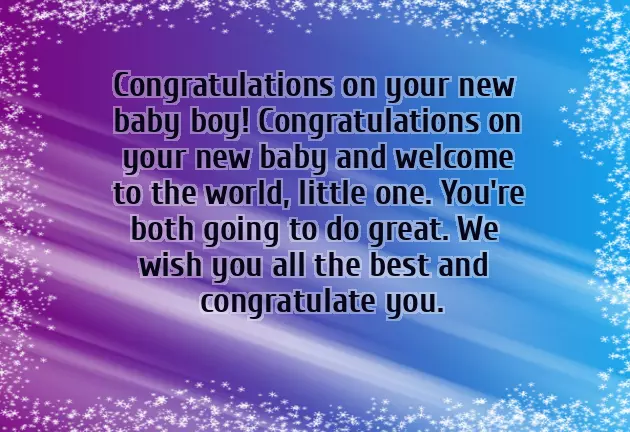 Congratulations Boy Congratulations Boy