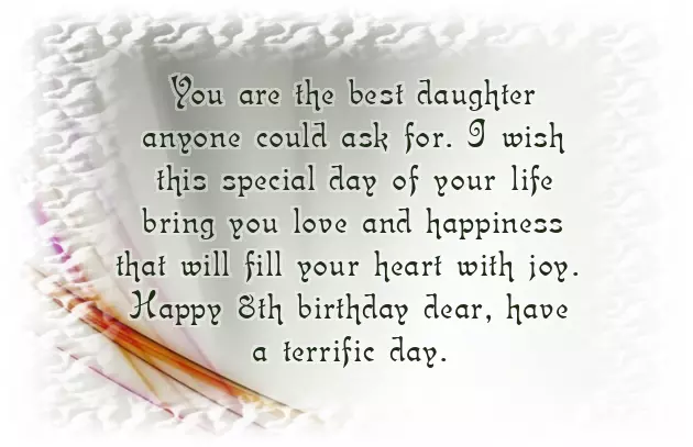 Happy 8Th Birthday To My Daughter Happy 8Th Birthday To My Daughter