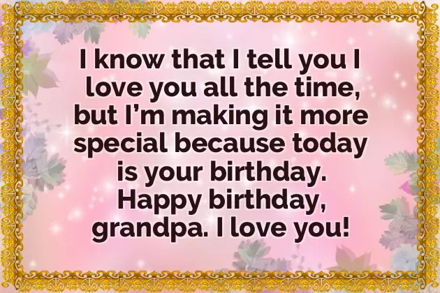 Happy Birthday Quotes For Grandfather