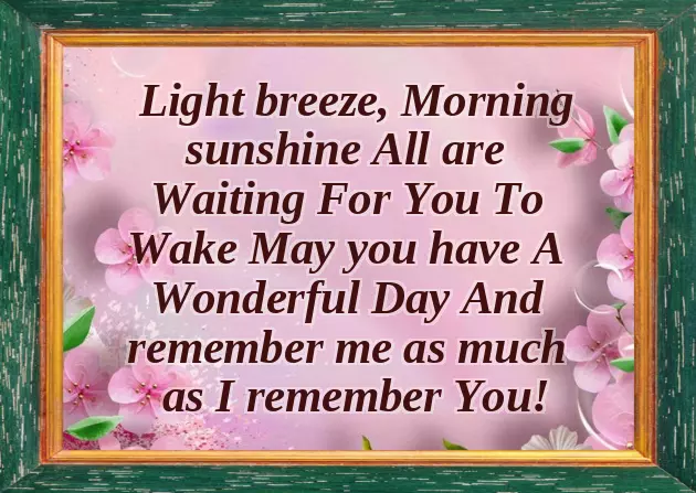 Good Morning Msg For Gf In English