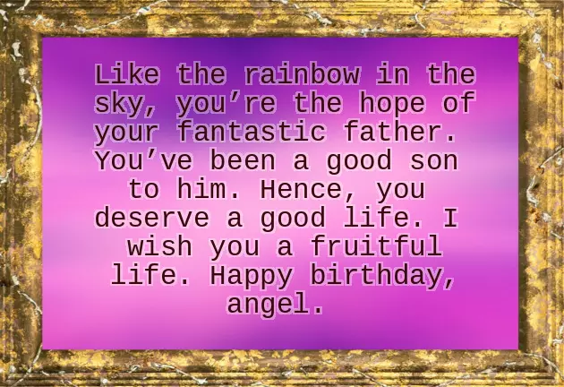 Happy Birthday To My Boss Son