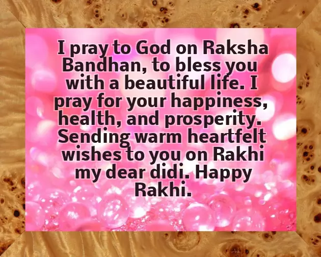 Raksha Bandhan Wishes From Sister To Brother