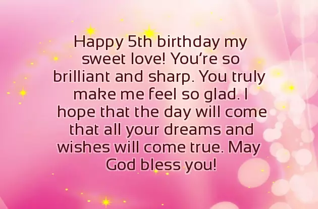 Happy Birthday Wishes For 5 Year Old Niece