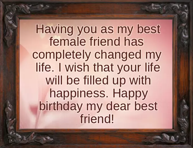 Happy Birthday Wishes For Best Friend Female