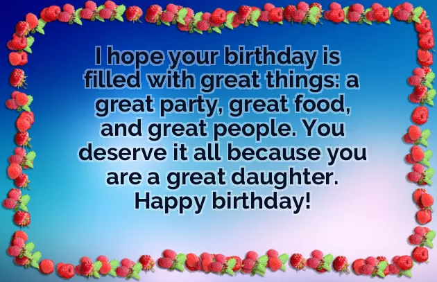 Birthday Greetings For Youngest Daughter