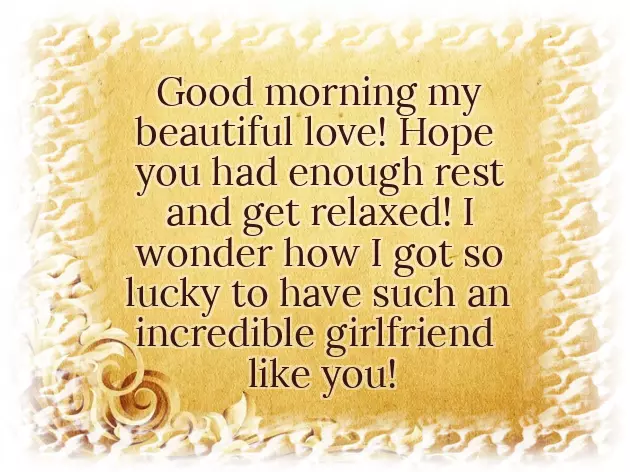 Good Morning Message For New Girlfriend