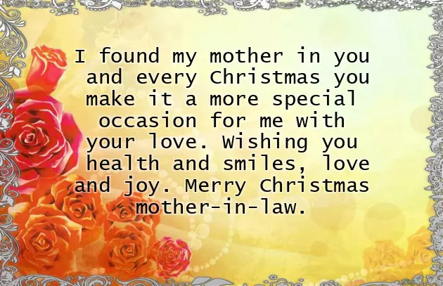 Christmas Wishes To Mother In Law