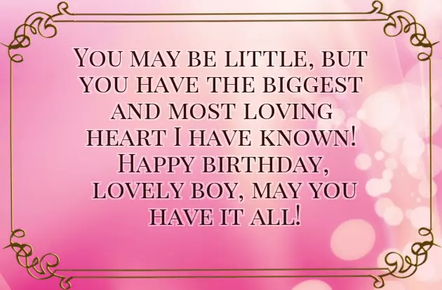 Happy Birthday Wishes Quotes For Little Boy