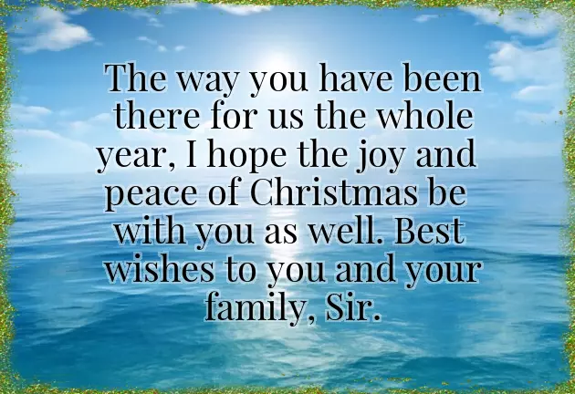 Wishing Merry Christmas To Your Boss