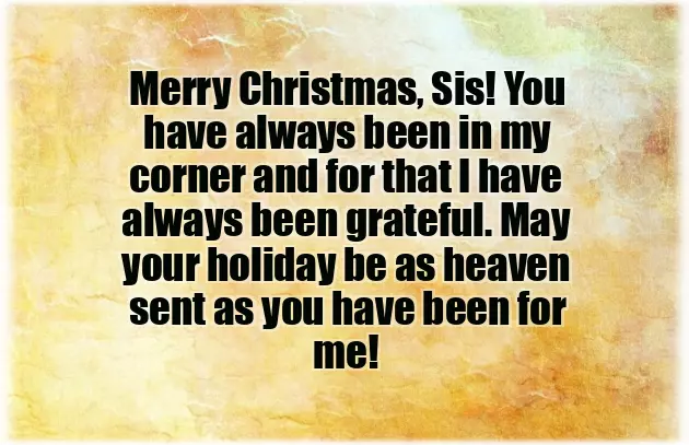 Christmas Message To A Sister