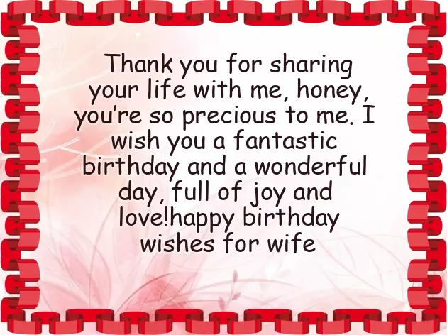 Sweet Birthday Message For Wife