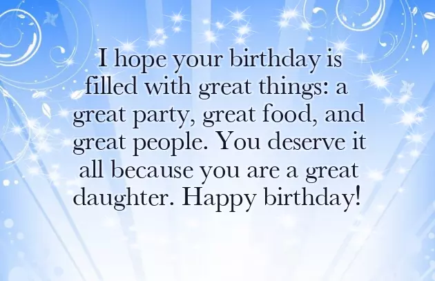 To My Daughter Happy Birthday