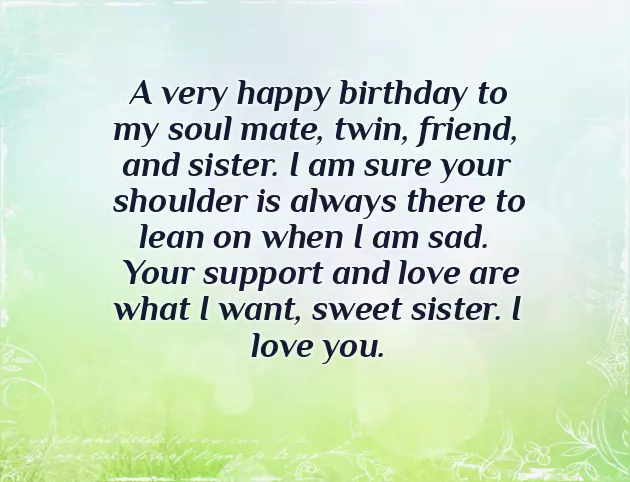 Birthday Greetings To Older Sister