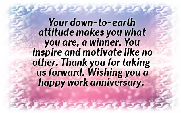 Congratulations Message On Work Anniversary