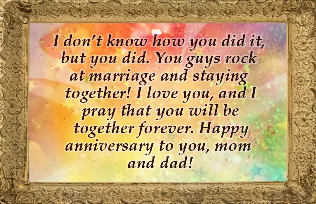 Wishes For Anniversary To Mom Dad